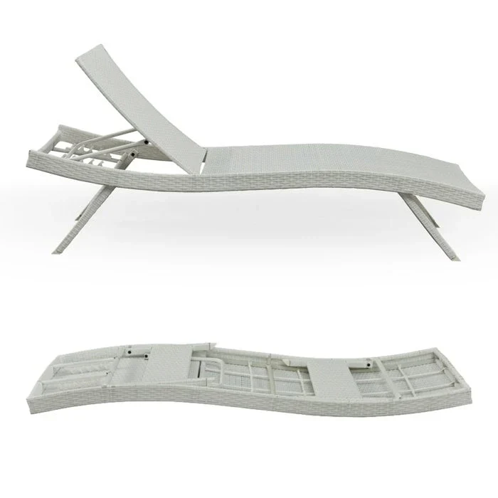 All Weather Wicker Chaise Lounge - Set of 2