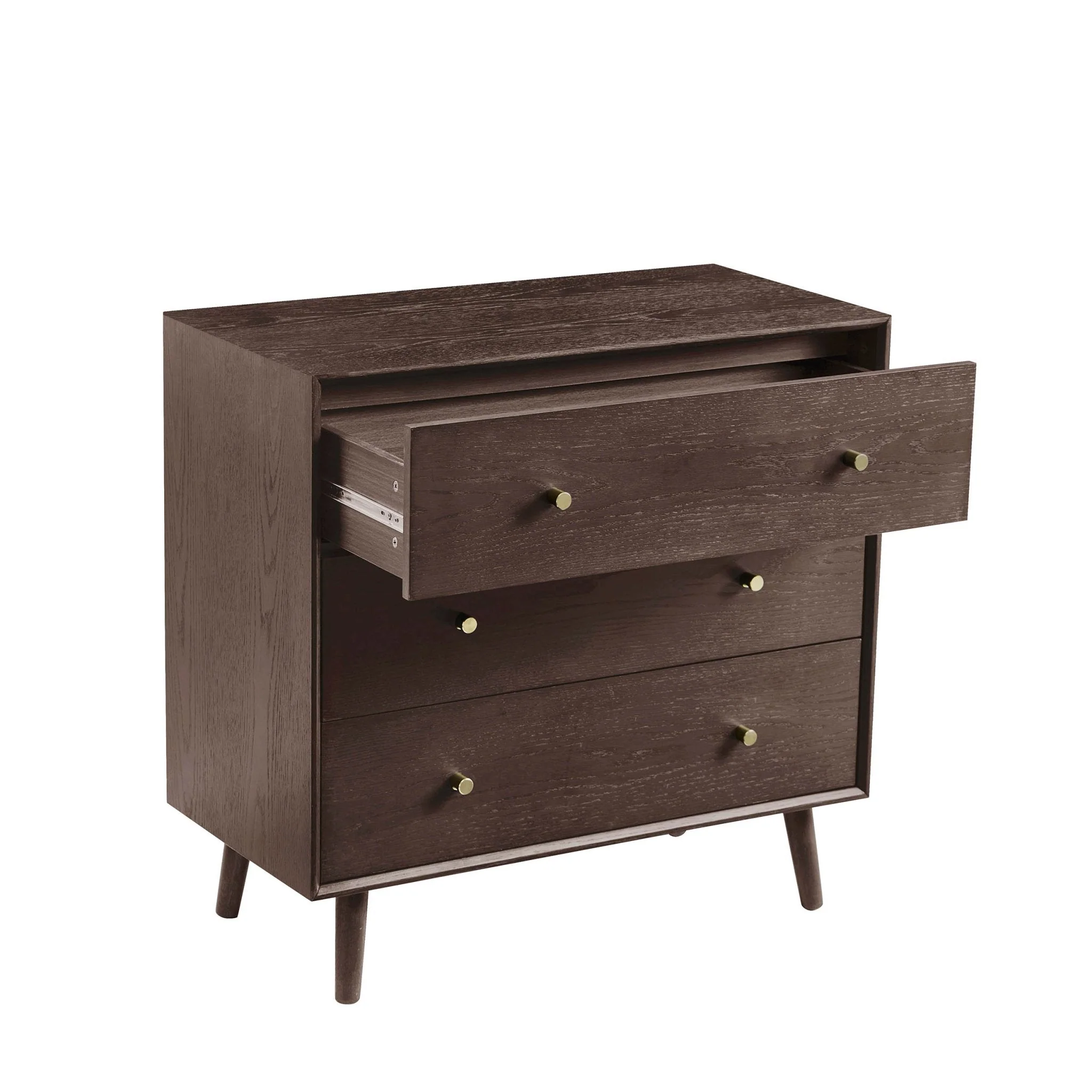 Oak 3 Drawer Chest - Walnut