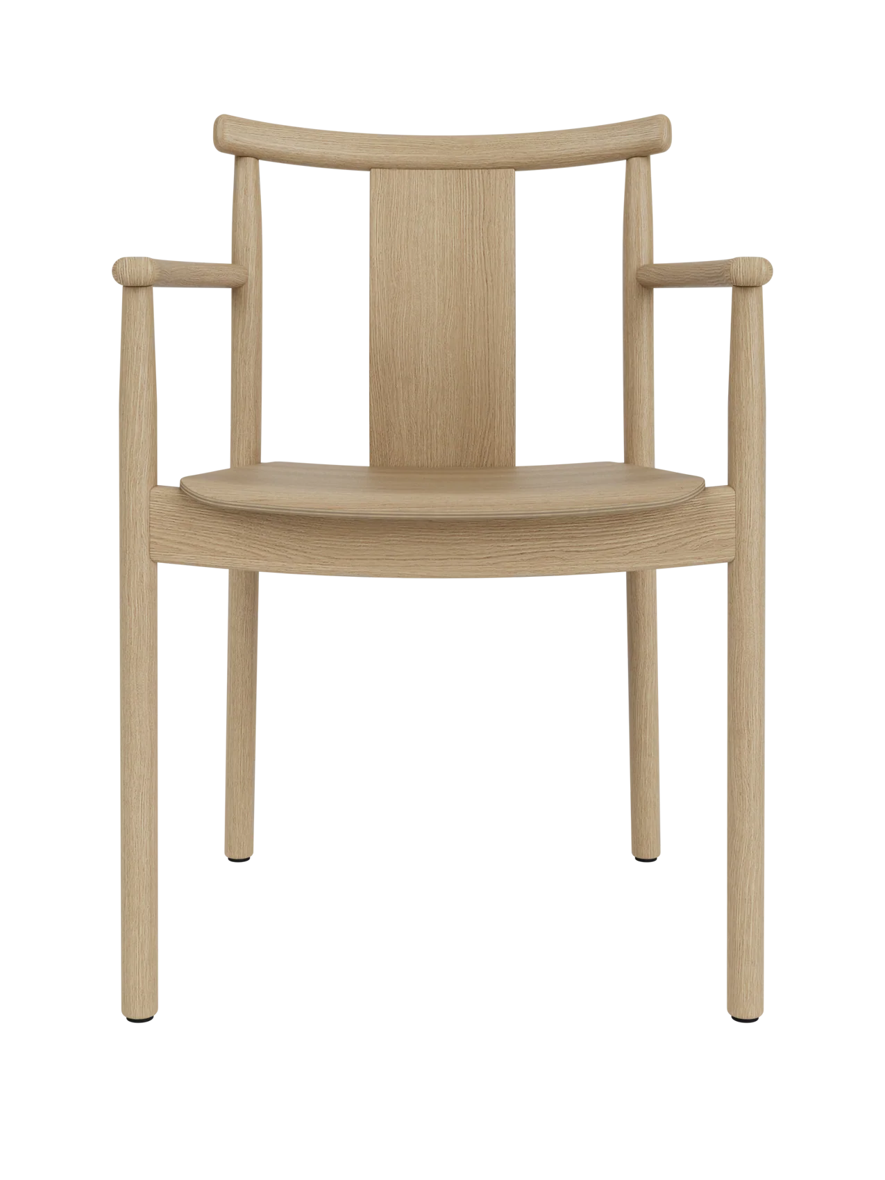Scandinavian Solid Wood Dining Chair with Armrests & Upholstery Options for Dining Room