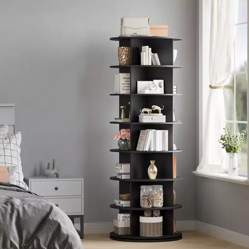 COZONY 64 Tall 7-Tier Rotating Shoe Rack Tower  360 Free Standing Storage for 2832 Pairs, Round Spinning Organizer for Entryway, Living Room