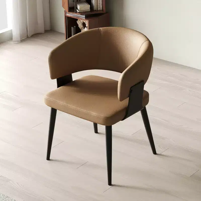 Luck Live Modern Set of 2 Upholstered Dining Chairs with Metal Feet, Soft Padded Seat & Back, Stylish Accent Chairs for Home Office & Kitchen