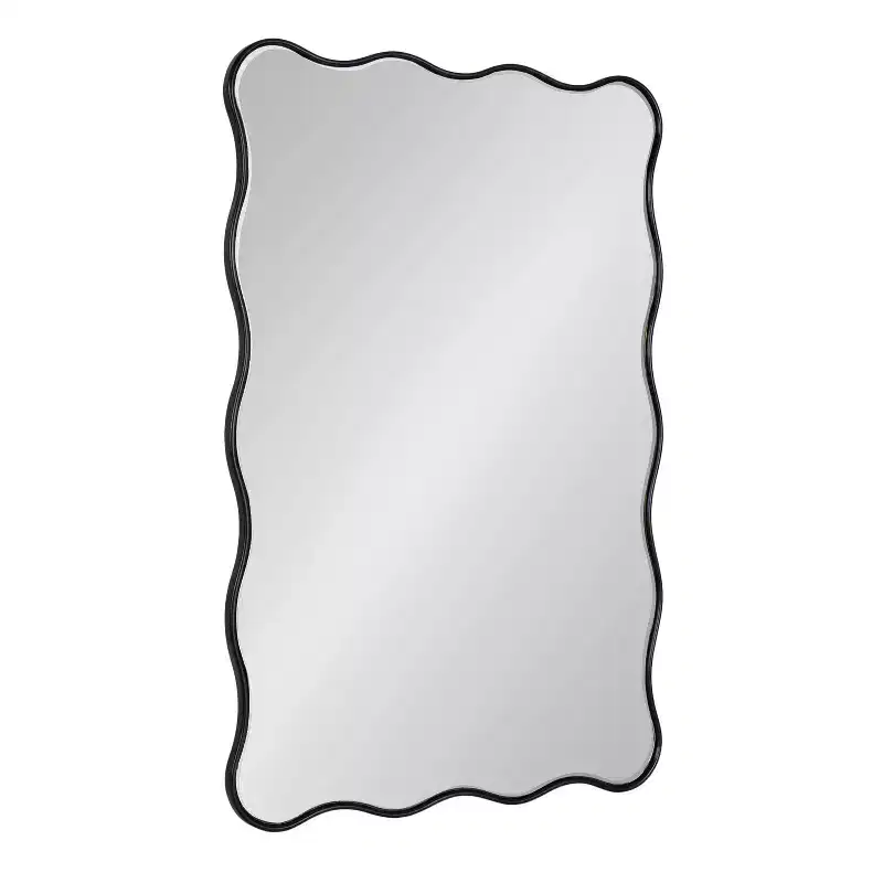 24x36 Rectangle Scalloped Decorative Wall Mirror