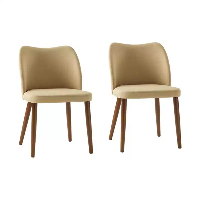 Elisa Mid-century Modern Upholstered Dining Chair Set of 2| ART OF LIVING DESIGNS