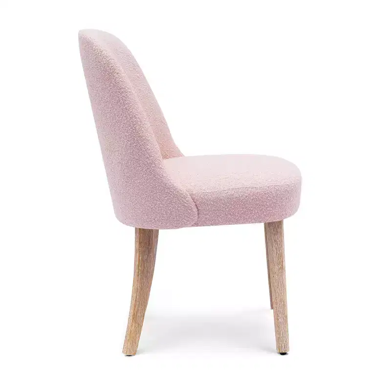 Mid-Century Modern Boucle Upholstered Dining Chair, Set of 6, Water-Resistant Fabric