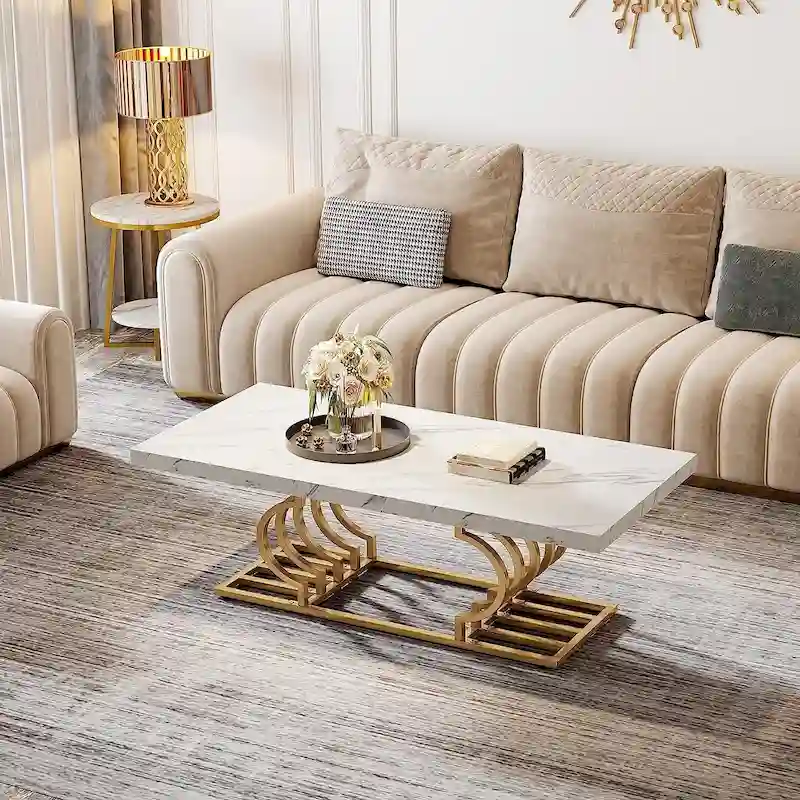 47 Inches Coffee Table CenterTea Table for Living Room
