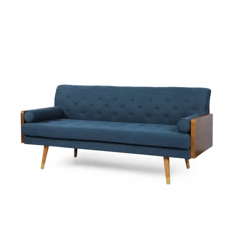 Aidan 3-seater Tufted Fabric Sofa With Foam Cushions
