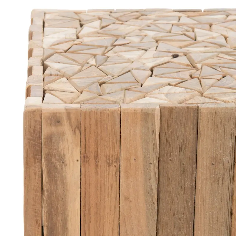 Medium Oak Square End Table – 1 Person