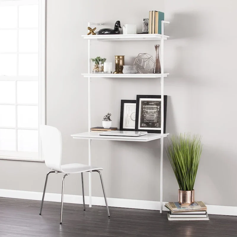 SEI Furniture Haeloen Wall Mount Desk - White