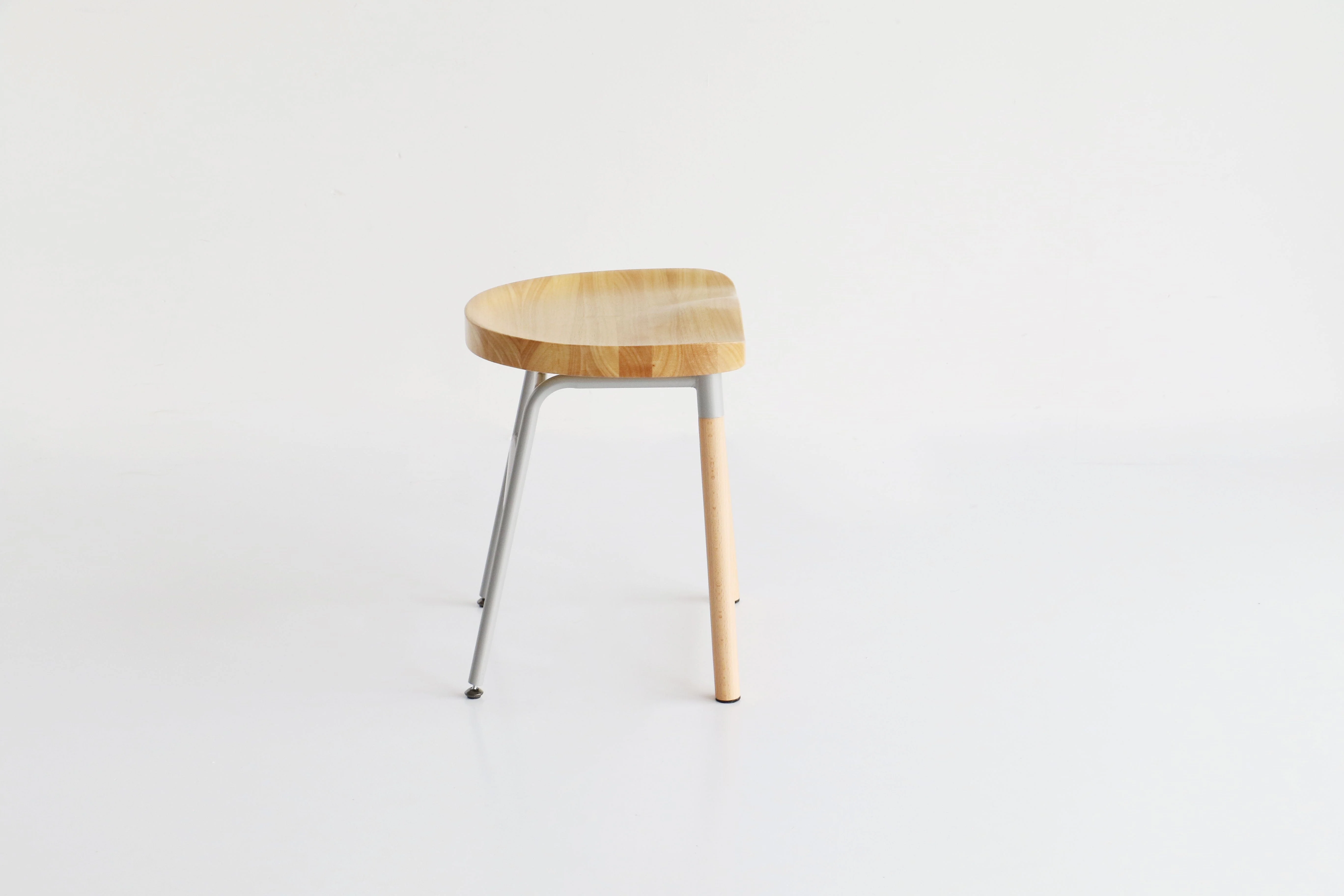Gray Low Upholstered Stool