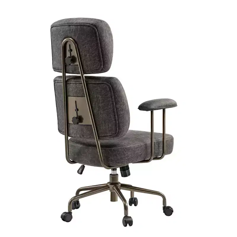 Faux Suede Fabric High Back Office Chair
