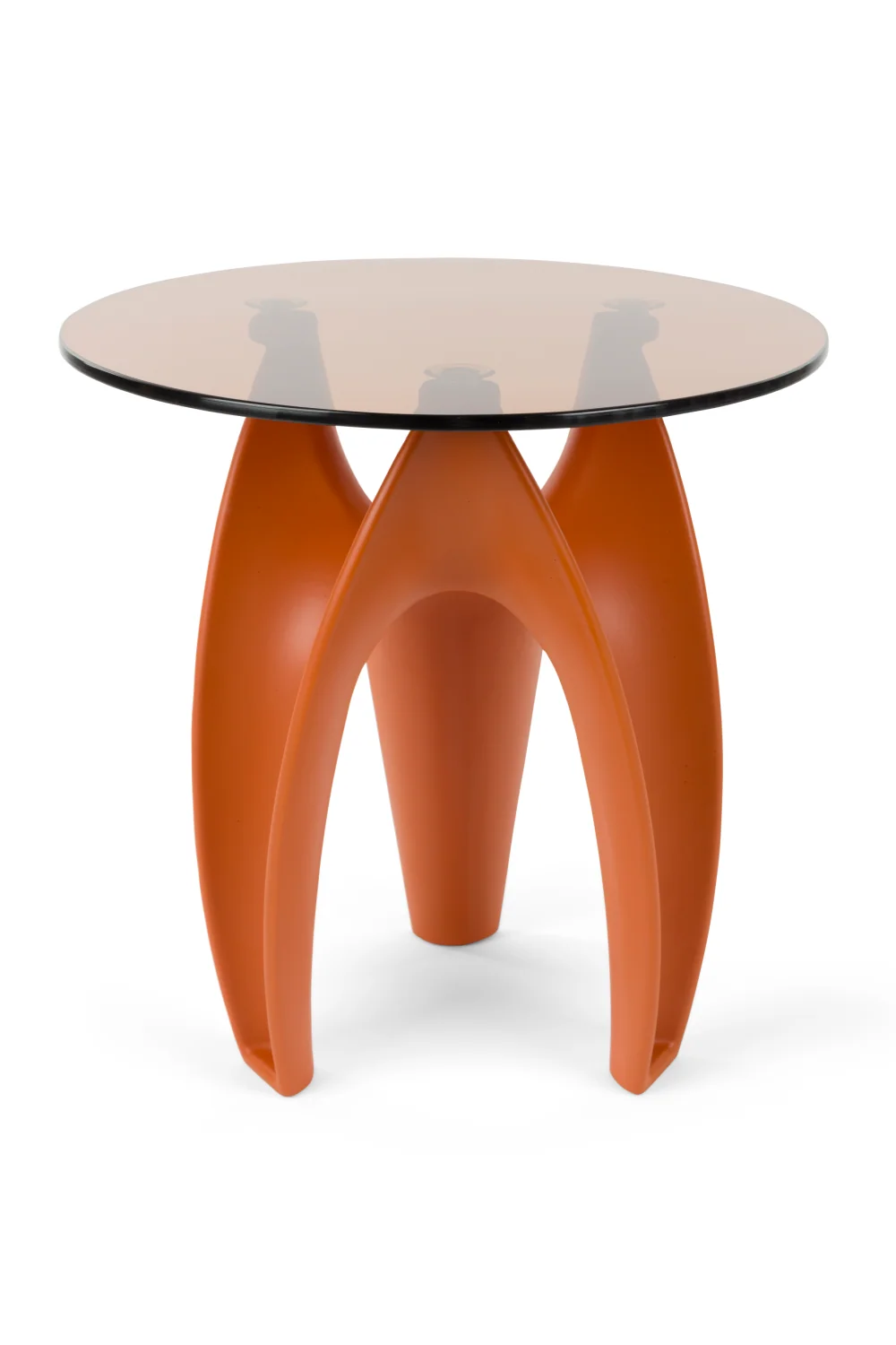 Orange Glass Side Table