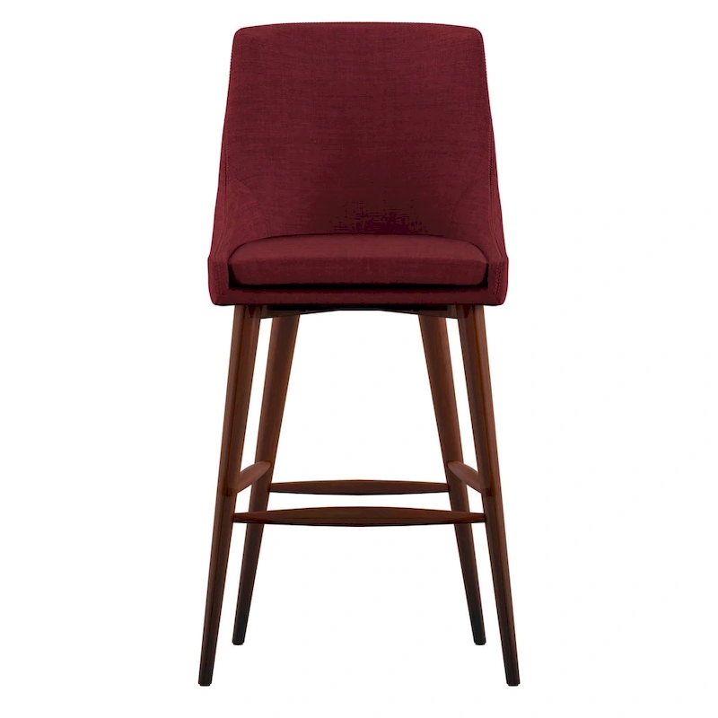 Sasha Espresso Barrel Back Counter Stools (Set of 2) iNSPIRE Q Modern