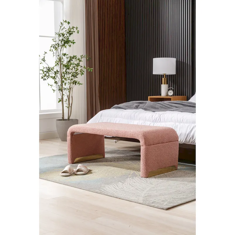 Bench With Gold Metal Legs