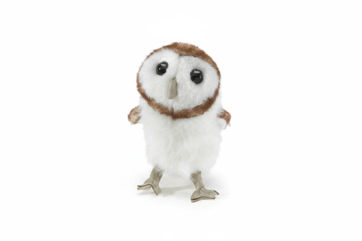 Mini Barn Owl Finger Puppet Small Plush Bird Toy