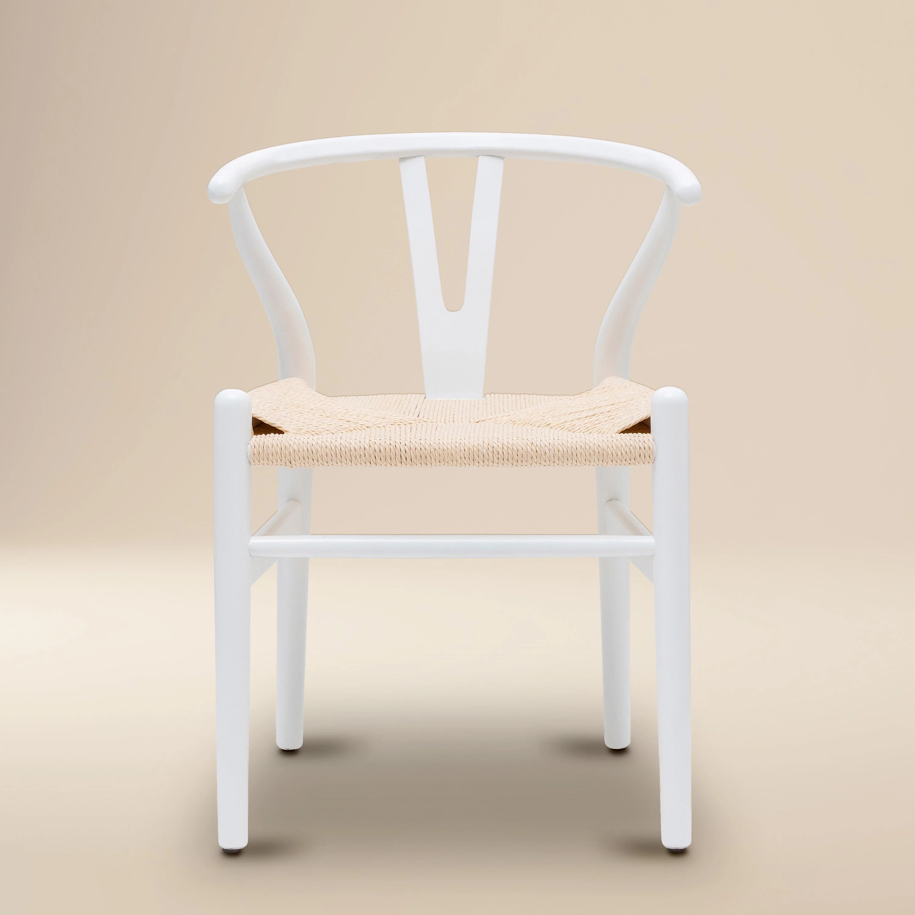 Mid-Century Modern White Chair | White with Kiln-Dried Wood Frame