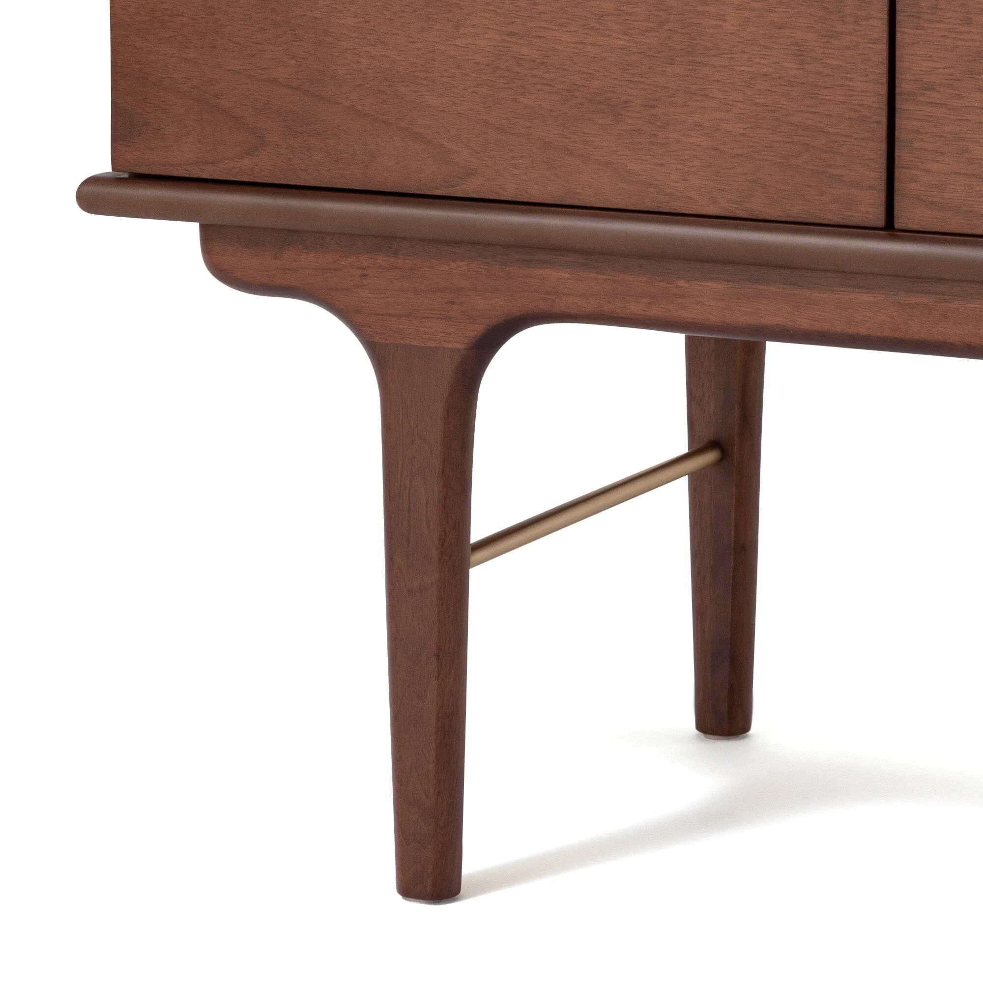 Brown Tall Sideboard Cabinet with Storage