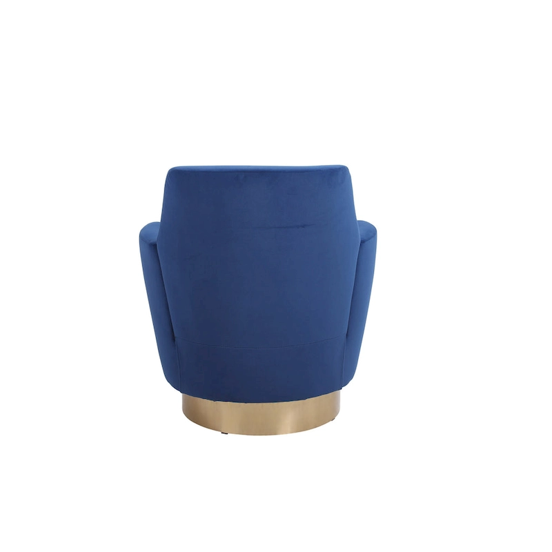 Velvet Soft Fabric Swivel Barrel Chair - 28.3 x 29.3 x 32.7