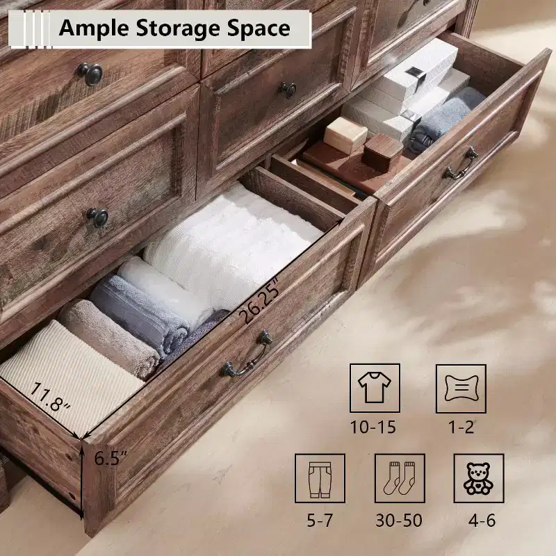 8-Drawer Farmhouse Dresser, 61