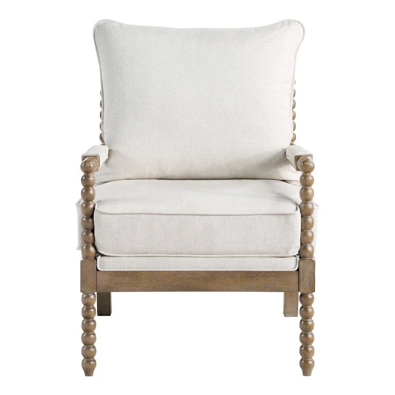 Fletcher Spindle Chair in Fabric with Brushed Charcoal Finish