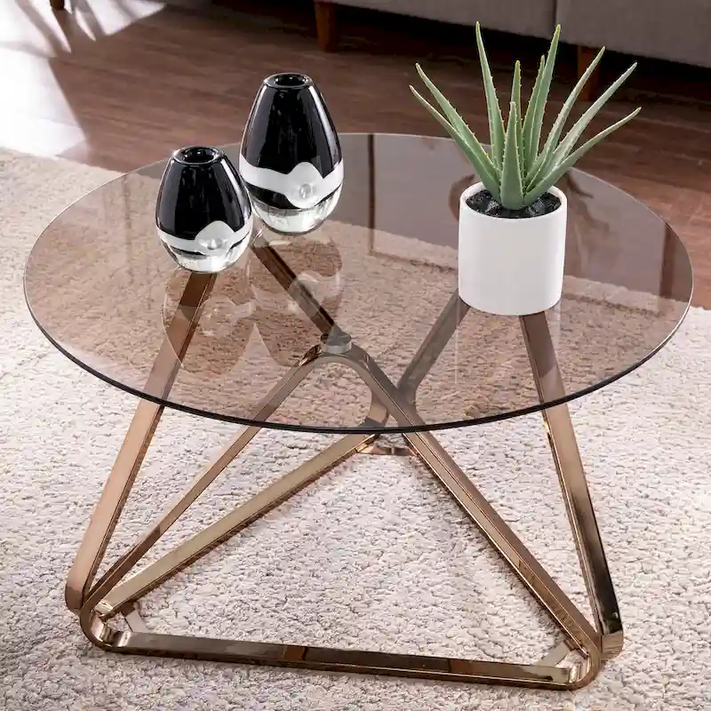 Contemporary Champagne Glass Coffee Table