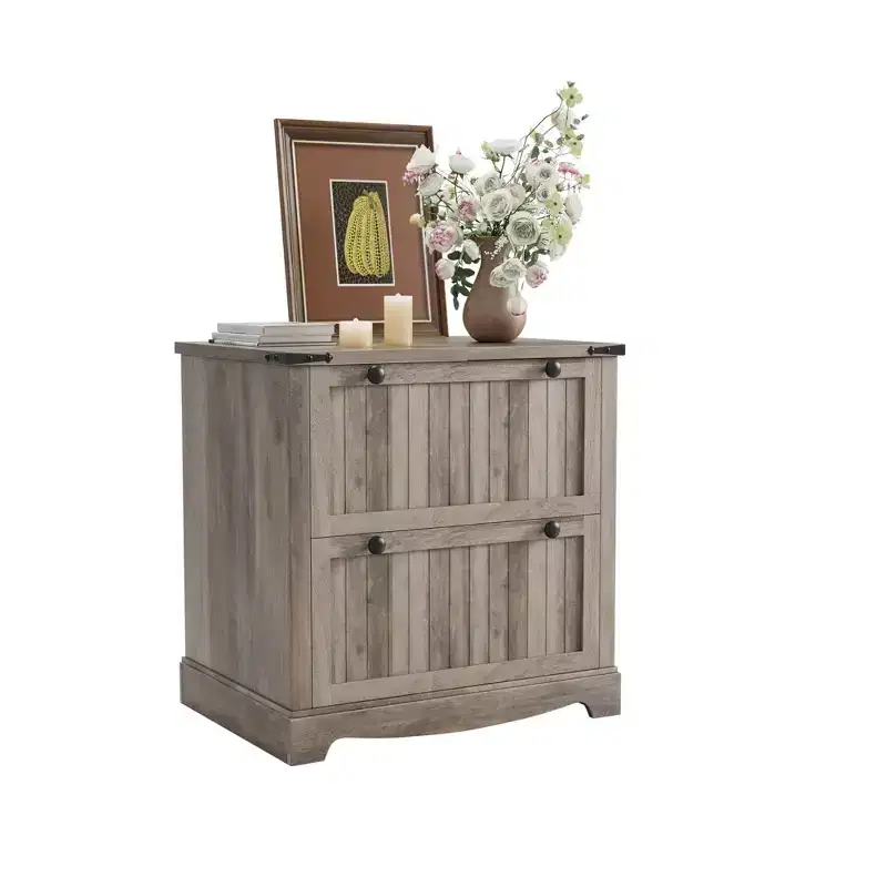2 Drawer Farmhouse File Cabinet,30 Wood Lateral Filing Cabinet,Drawer storage cabinets, bedside tables with Hanging File Folders for Home Office
