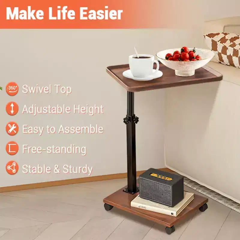 Uniquely designed sofa side table, practical and elegant, perfect for small spaces, living rooms, and home decor.