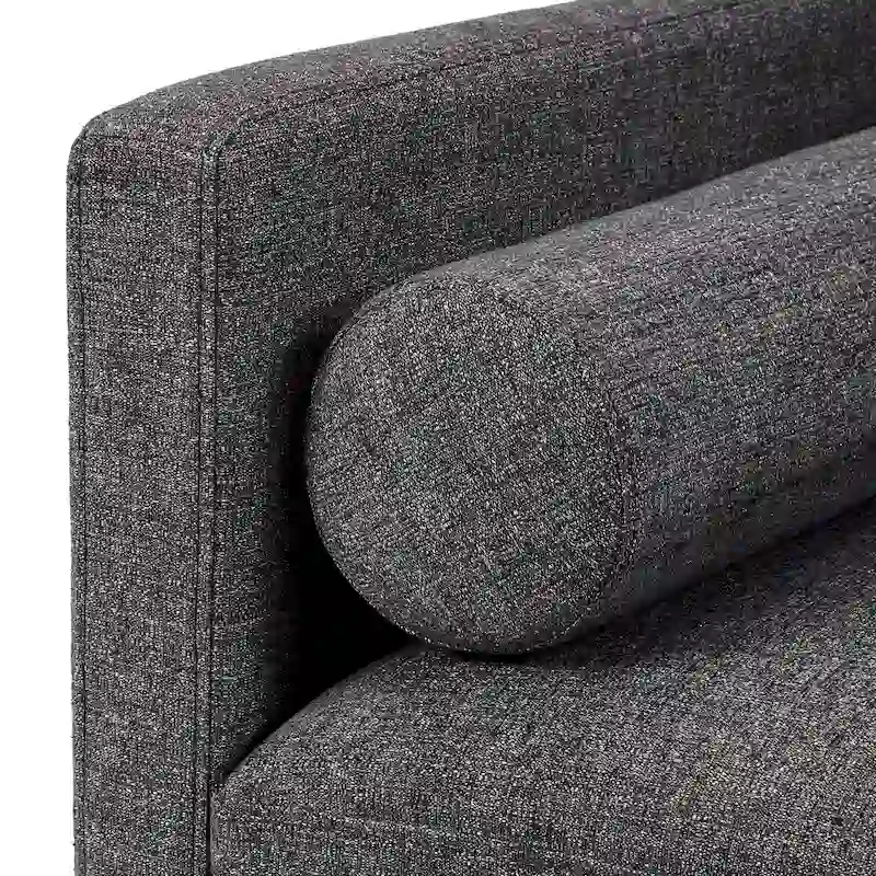 Mid-Century Tapered Leg Armchair with Roll Pillows