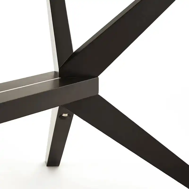 Dining Table with Glass Top, 63W
