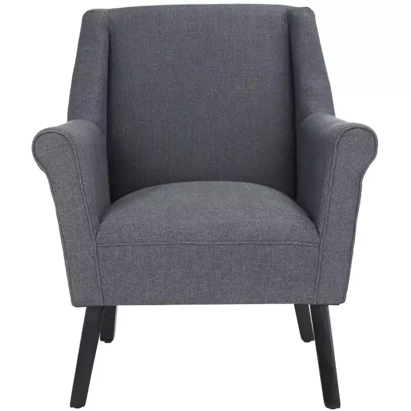 Upholstered Accent Armchair with Wood Frame – Seat 19.3
