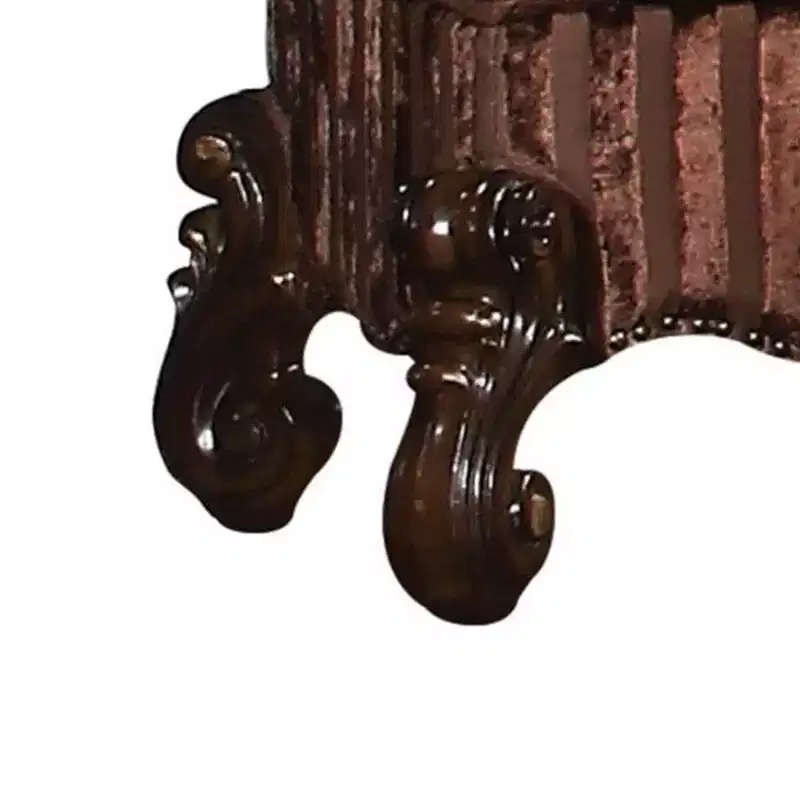 Acme Furniture Versailles Accent Chair Fabric/Cherry Oak Finish