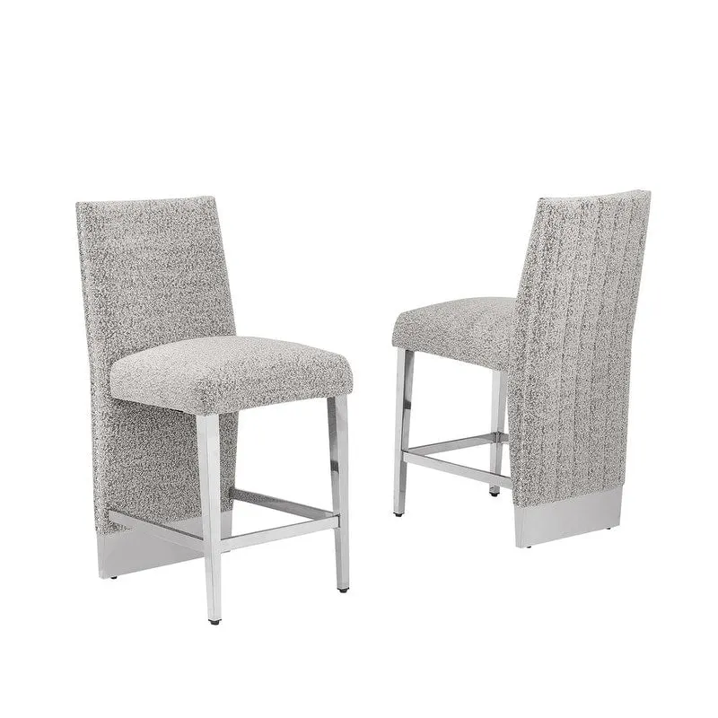 Best Quality Furniture Pleated Chrome Nailhead Trim Chair - N/A