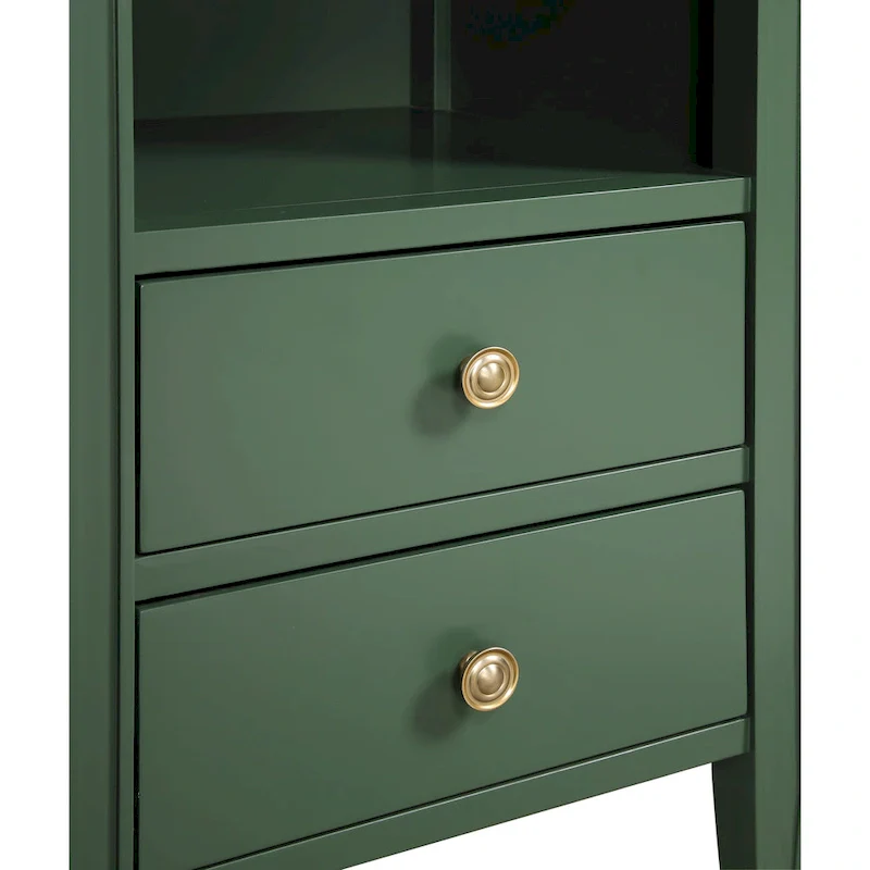Double drawer storage bedside table for daily necessities