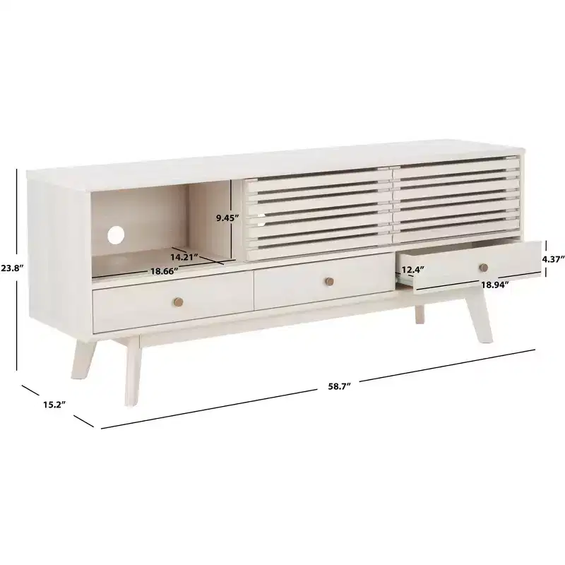 Alatar 3 Drawer 1 Shelf Media Stand - MED9613 - Safavieh
