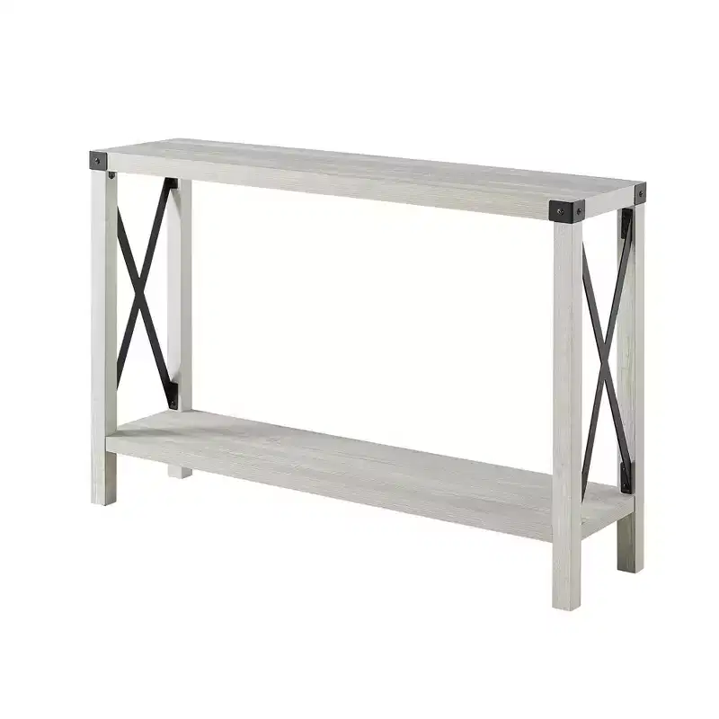Sophie Rustic Industrial X Frame Entry Table - Saracina Home