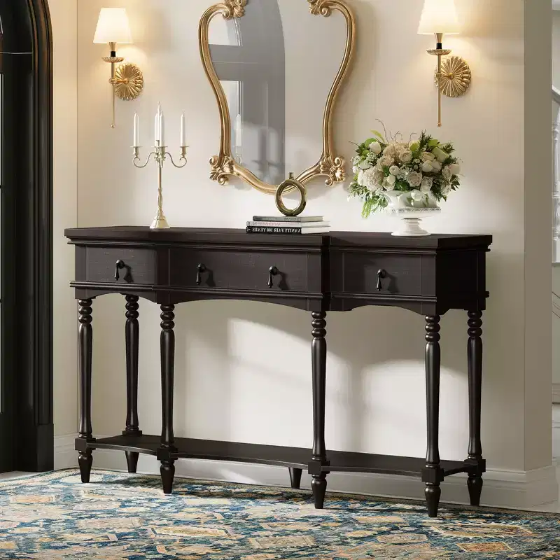 Traditional Console Table – Entryway Hallway Table