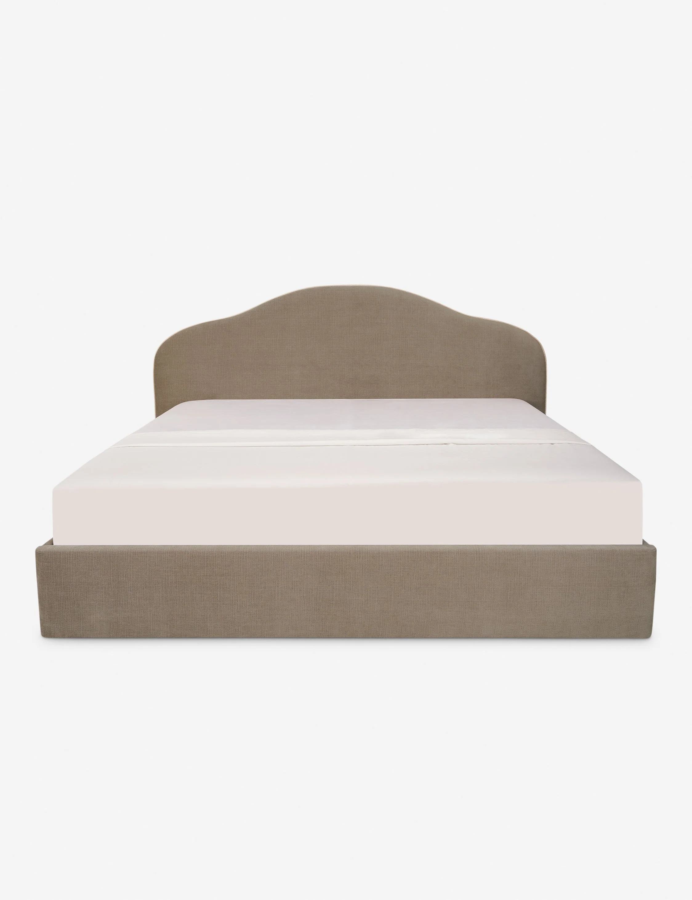 Bed - A softer take on tradition, the bed reworks a classic arched headboard with clean, tailored lines