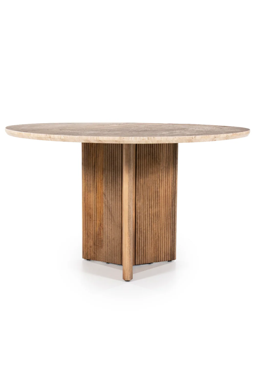 Round Mango Wood Dining Table