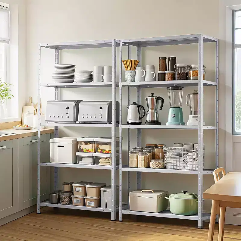 5-Tier Heavy Duty Steel Shelving Unit, 500 lb Capacity, Adjustable Height