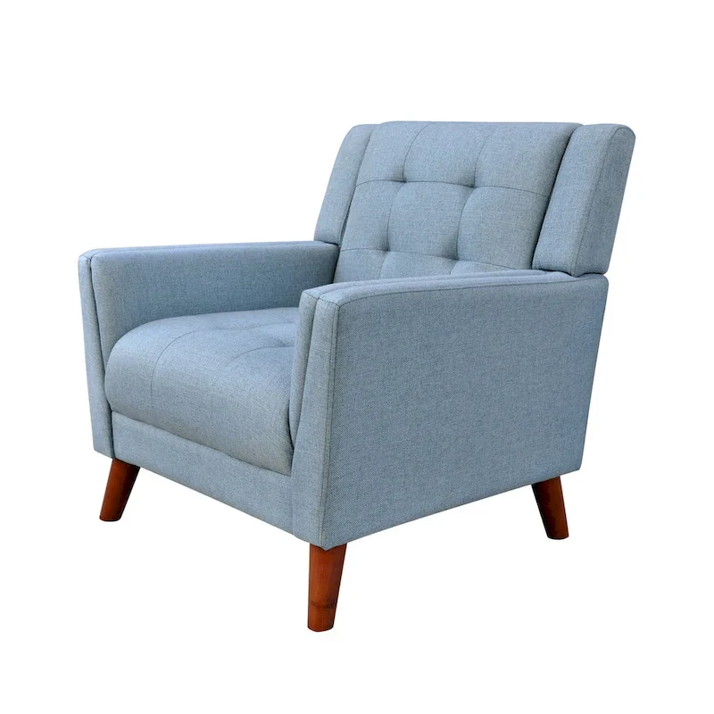 Upholstered Armchair with Tufted Back