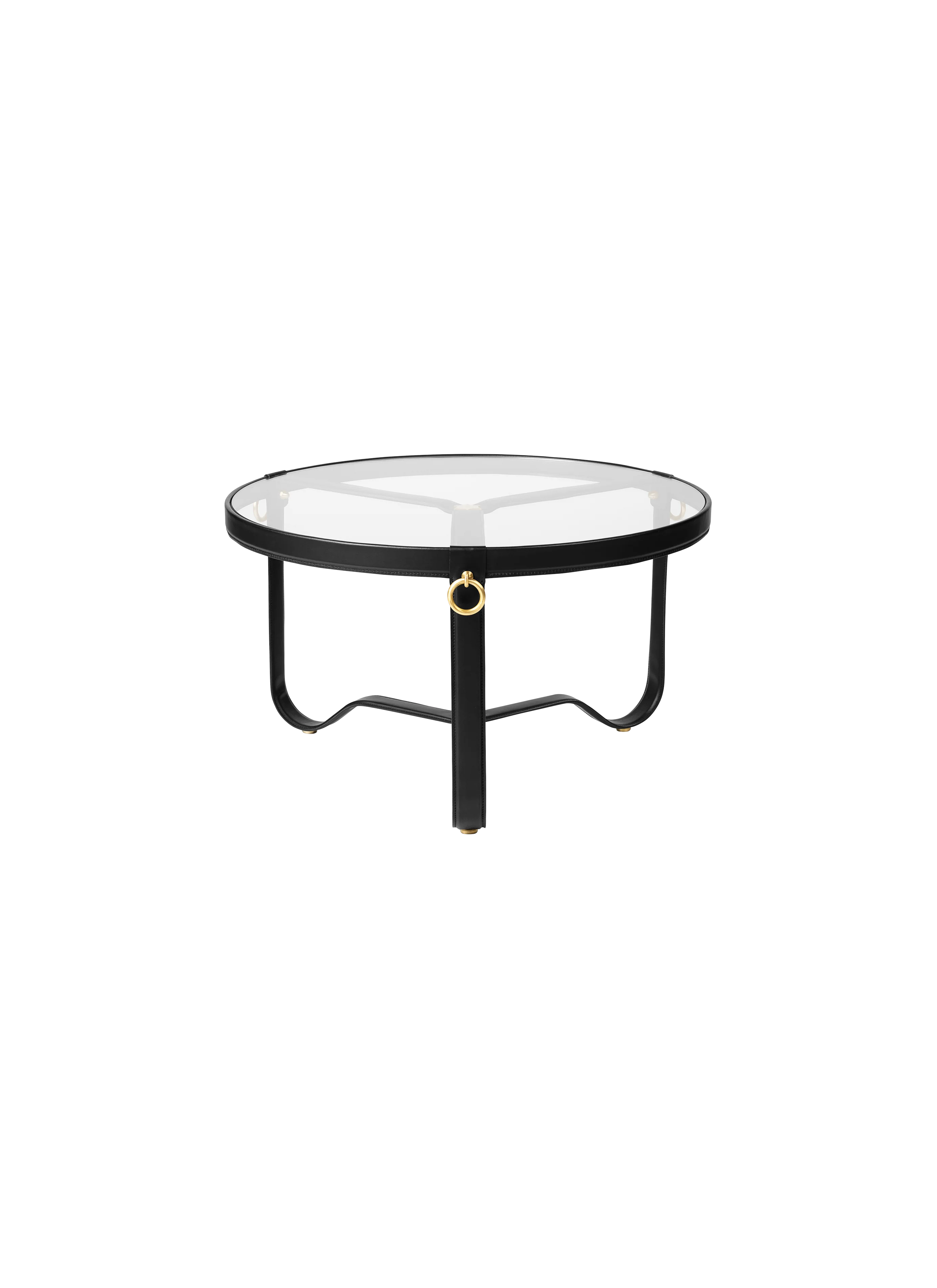 Contemporary Marble Circular Coffee Table with Slim Metal Legs for Living Room