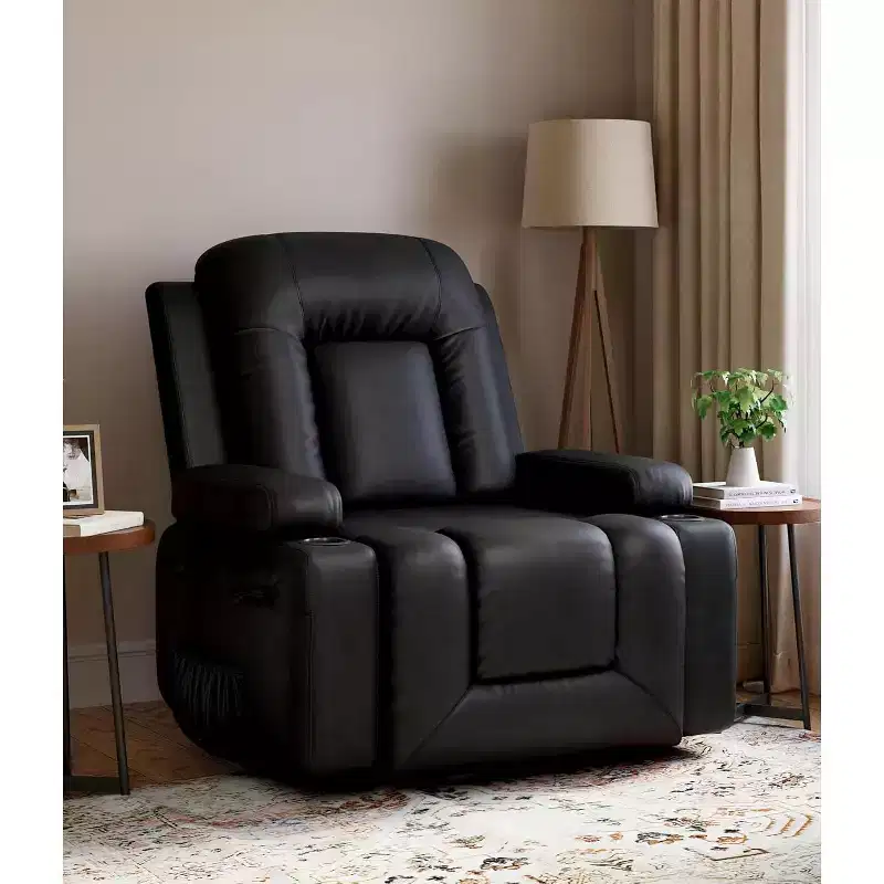 Acekool Recliner Chair, Faux PU Leather Adjustable Chair, for Living Room Elderly Mobility