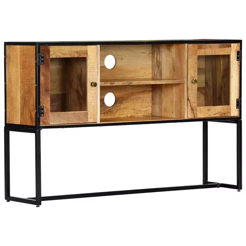 vidaXL TV Cabinet Varied Solid reclaimed wood, powder-coated steel