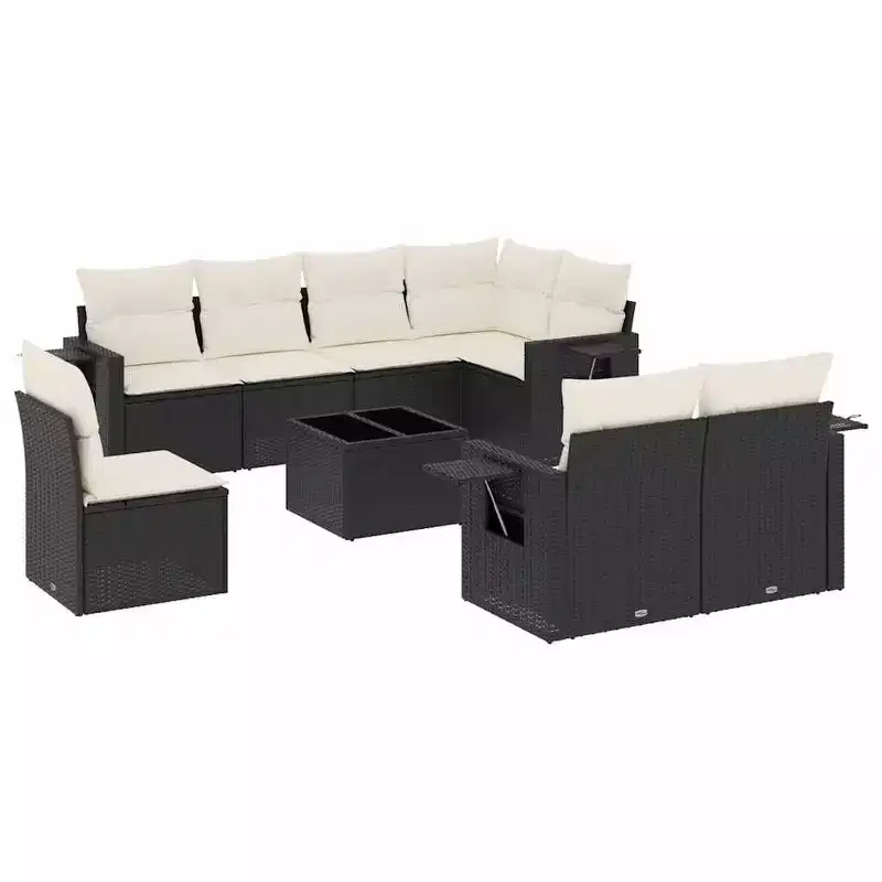 vidaXL Garden Sofa Set PE Rattan Spacious Modular
