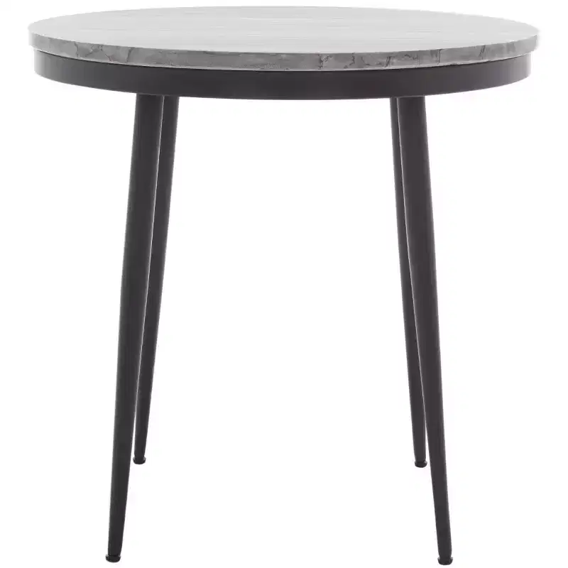 Nylah Marble Side Table - ACC3716 - Grey Marble/Black - Safavieh