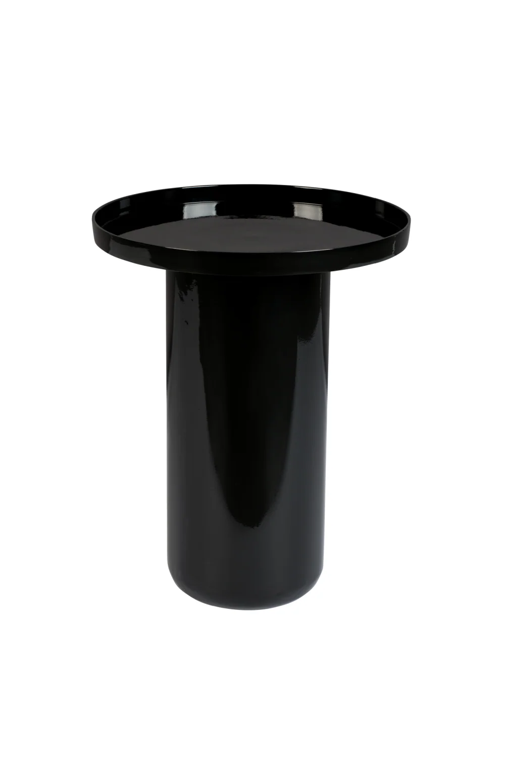 Black Pedestal Side Table