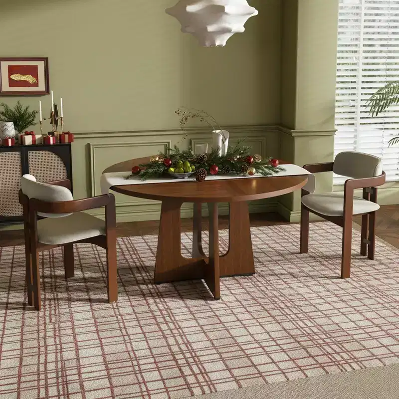 47 Round Dining Table, Mid-Century Pedestal Base, Seats 24