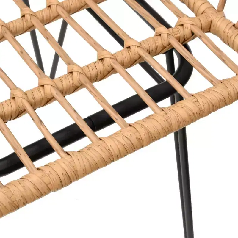 vidaXL Garden Chairs Set of 2 with Armrests, PE Rattan