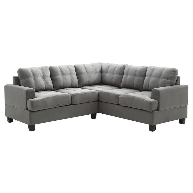 Sandridge 80 in. W 2-piece Microfiber L Shape Sectional Sofa - 80L x 80W x 36H