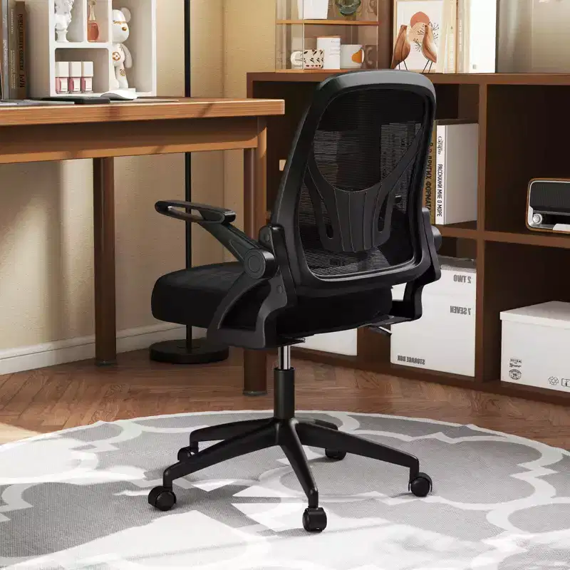 Ergonomic Mesh Office Chair with Lumbar Support, Flip-up Arms & Rolling Casters, 330 lbs