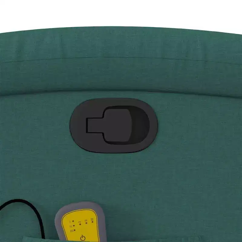 vidaXL Massage Recliner Chair, Adjustable Backrest/Footrest, Reclining Sofa - Dark Green
